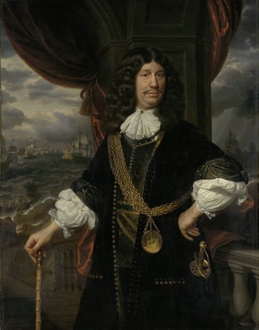 马修斯·范登布鲁克的肖像（1620-1685）。印度群岛议员