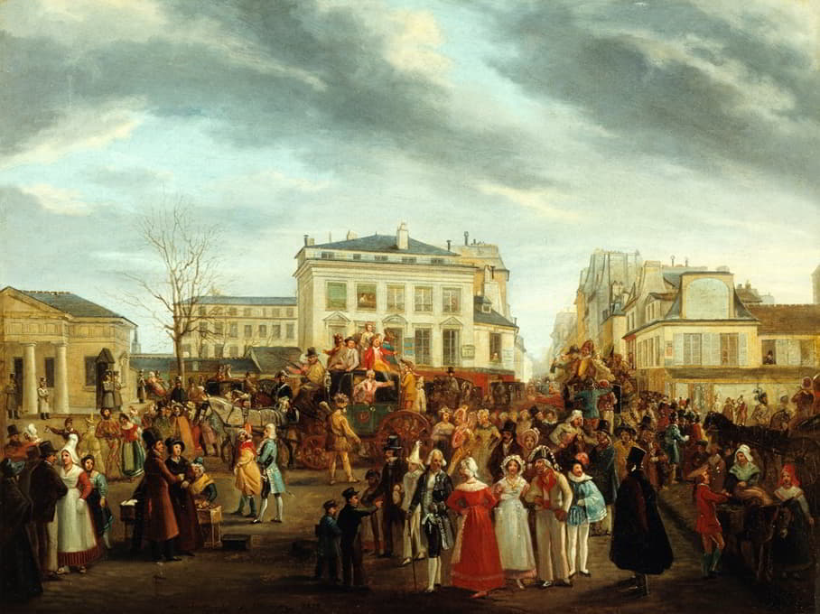 Artus Despagne - La descente de la Courtille, le mercredi des Cendres 1823