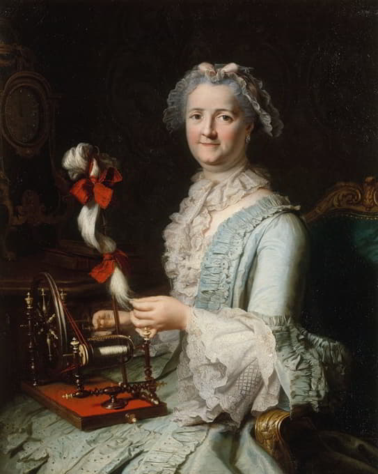 查丁的第二任妻子弗朗索瓦·玛丽·普吉的肖像画