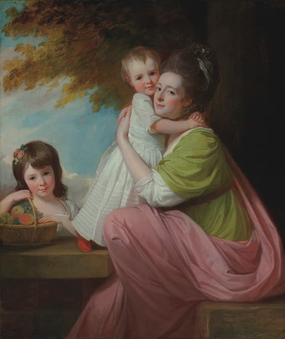 多萝西·马厩（1753-1832）及其女儿哈丽特（1774-1827）和玛丽亚（1775-1821）在森林中的集体肖像