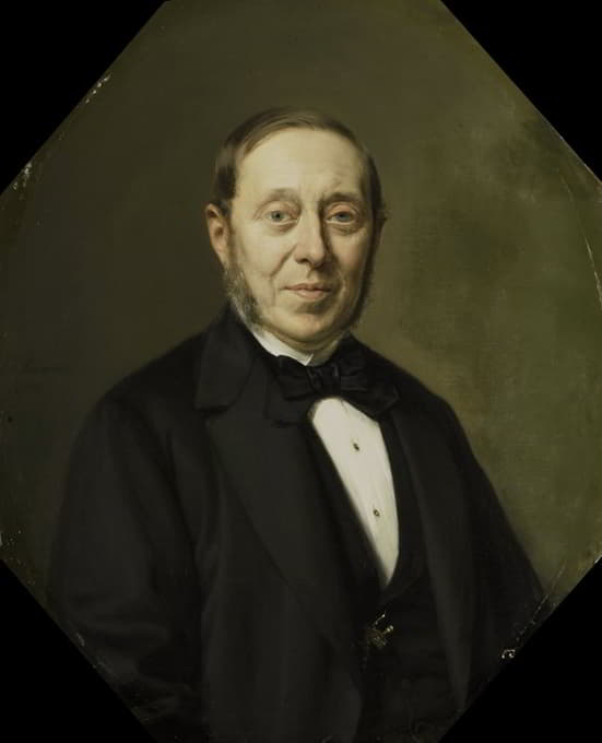 约翰内斯·科内利斯·范帕佩伦达姆的肖像（1810-1884）。艺术家和艺术品经销商。范德霍普博物馆馆长