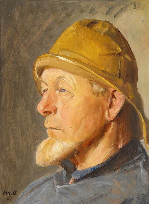 Michael Ancher - Skagensfisker med sydvest