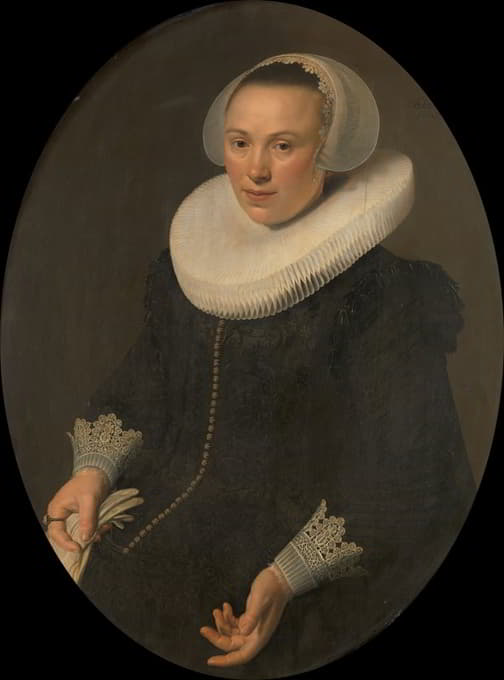 Nicolaes Eliasz. Pickenoy - Portrait of Maria Joachimsdr Swartenhont (1598-1631)