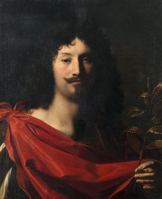埃涅阿斯的贵族肖像，手持金桂枝