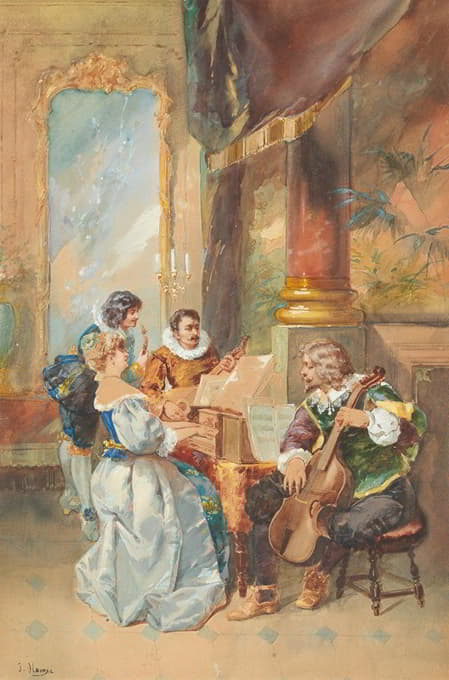 Johann Hamza - Music making in the house, a quartet in a baroque ambiance