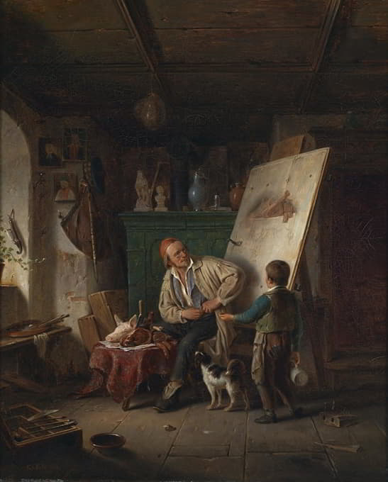 Karl von Enhuber - Im Atelier