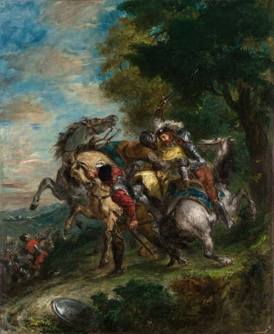 Eugène Delacroix - Weislingen Captured by Götz’s Men