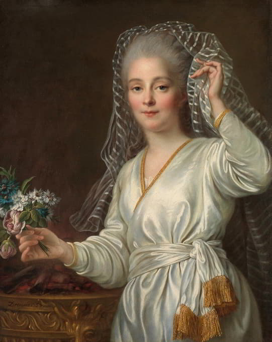 François-Hubert Drouais - Portrait of a Young Woman as a Vestal Virgin