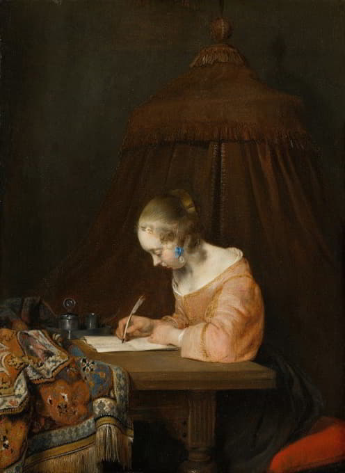 Gerard ter Borch - Woman Writing a Letter