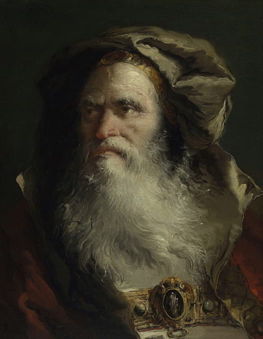 Giovanni Domenico Tiepolo - Head of a Philosopher