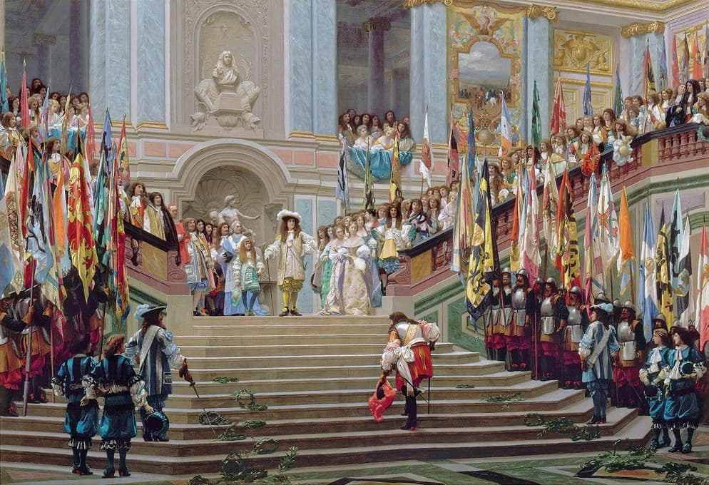1674年路易十四在凡尔赛接受大康德