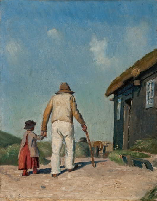Michael Ancher - Blind Christian. Study