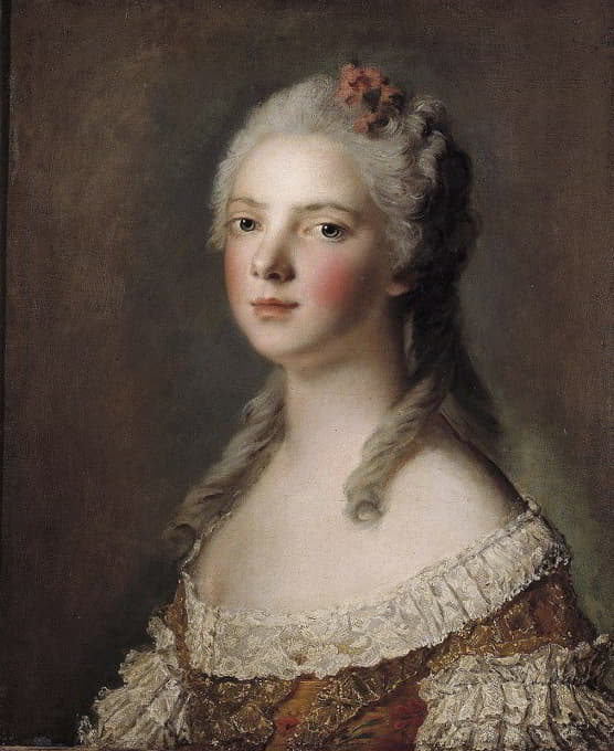 法国玛丽·阿德莱德的肖像，路易十五的女儿，被称为阿德莱德夫人