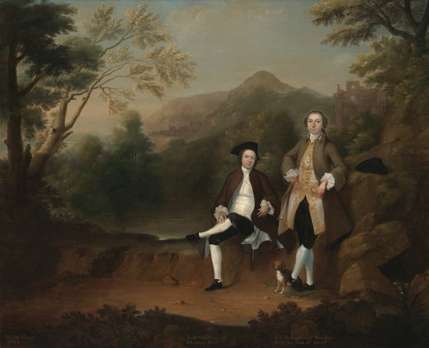 Arthur Devis - Robert Gwillym of Atherton and William Farington of Werden