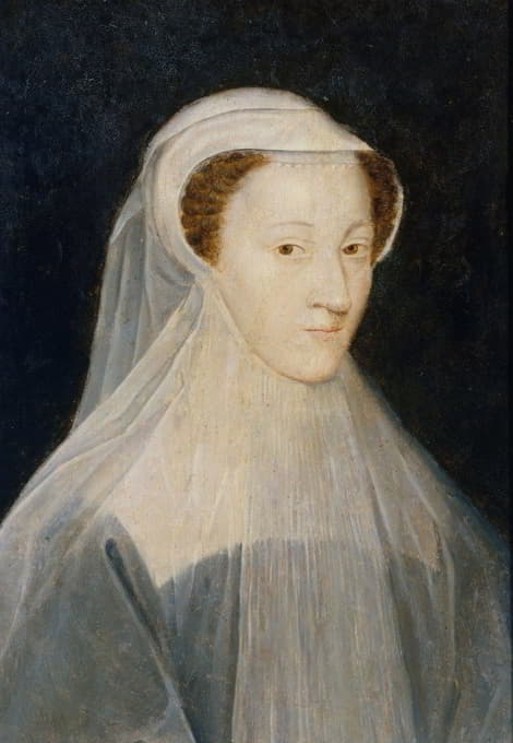 玛丽·斯图尔特（1542-1587）的肖像，法国女王和苏格兰女王，穿着丧服