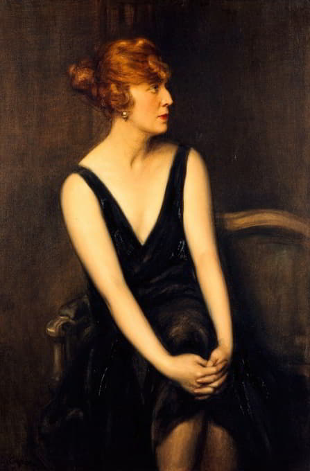伊夫·布瑟夫人的肖像（née Christiane Alexander）。
