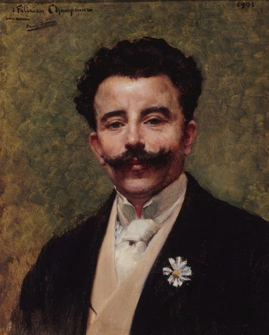 小说家费利西安·尚普索肖像（1859-1934）