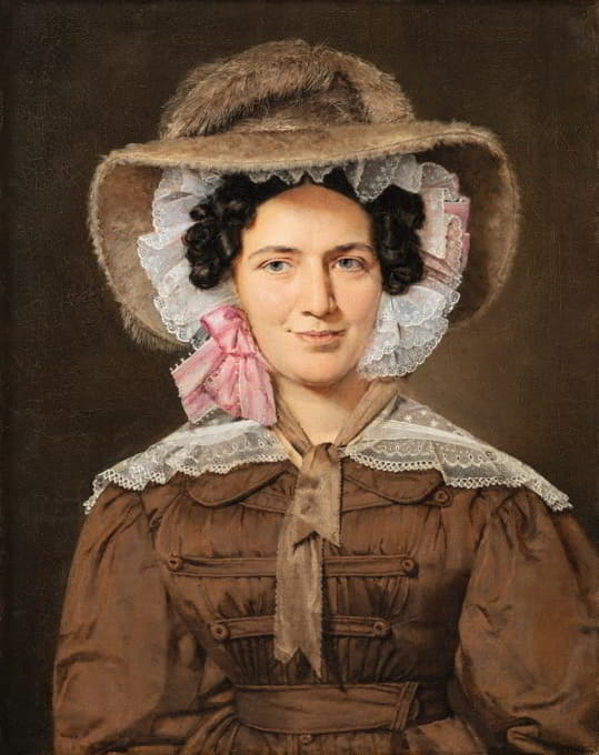 C.A. Jensen - Portrait Of Baroness Christine Stampe, Nee Dalgas