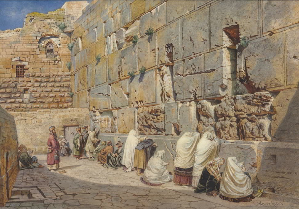 Carl Friedrich Heinrich Werner - The Wailing Wall, Jerusalem