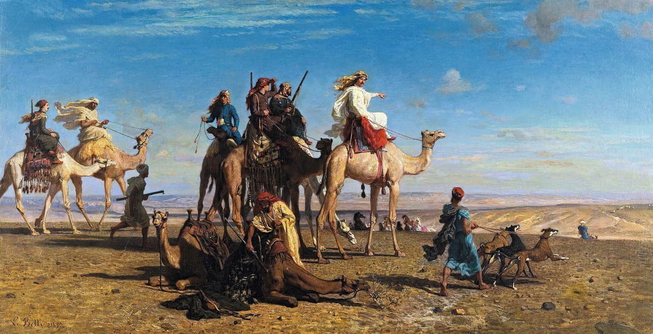 Léon-Adolphe-Auguste Belly - Gazelle Hunt In Egypt
