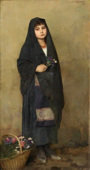 Gustave-Claude-Etienne Courtois - Das Blumenmädchen