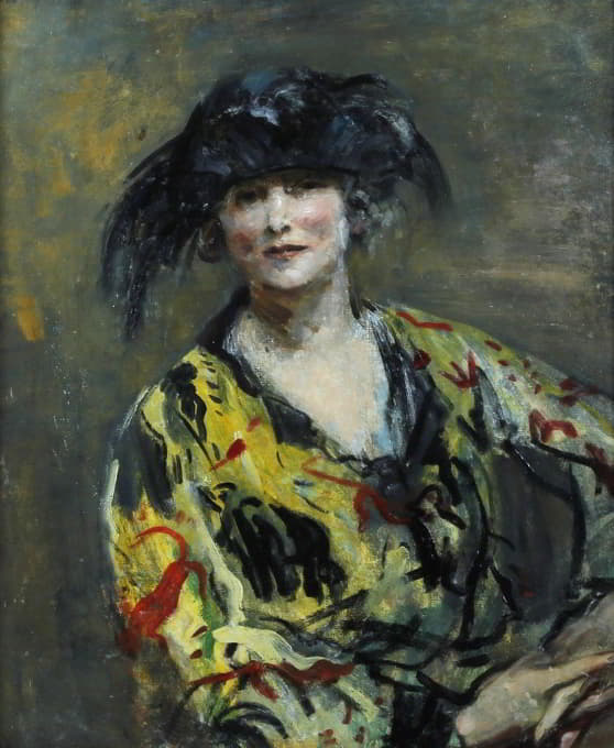 Ambrose McEvoy - Portrait Of Madame Errasuriz