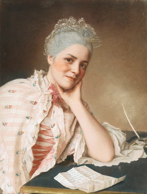 Jean-Etienne Liotard - Portrait Of Mrs Jacquet