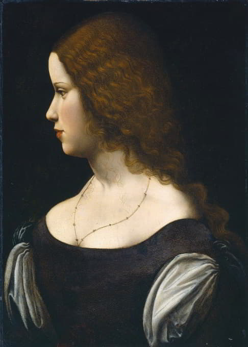 Follower of Leonardo da Vinci - Portrait of a Young Lady