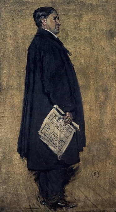 Francis Henry Newbery - Charles Rennie Mackintosh, 1869 – 1928. Architect (study for group portrait The Building Committee o…