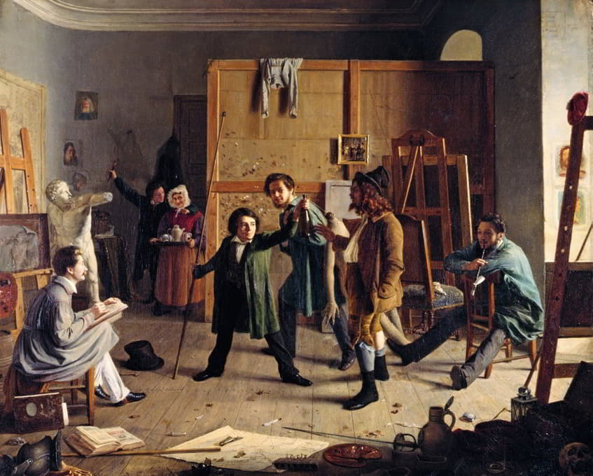 Johann Peter Hasenclever - Studio Scene