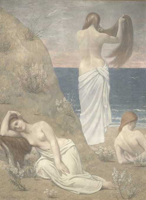 Pierre Puvis de Chavannes - Young Girls by the Seaside