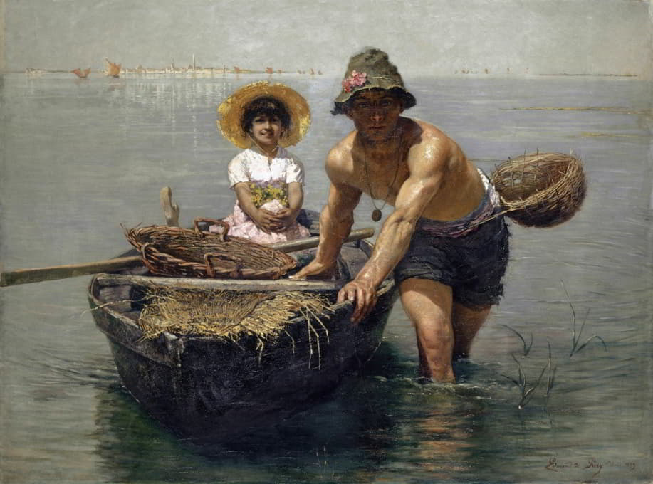 Edmond Jean De Pury - In the Lagoons of Venice