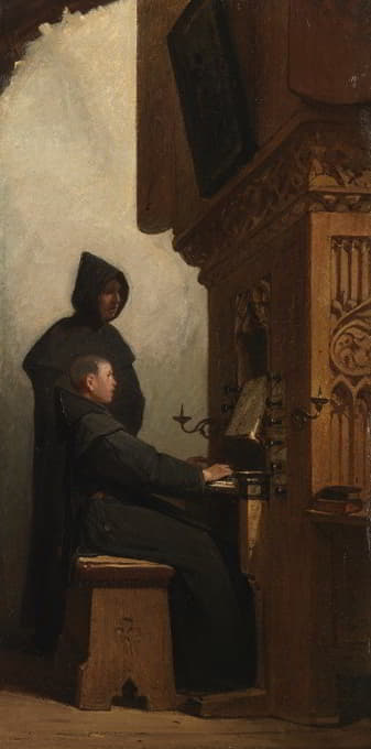 风琴演奏和歌唱的僧侣（以二重奏）