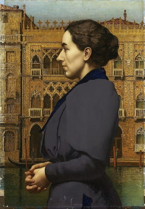 安娜·科斯曼在威尼斯卡多罗前的肖像