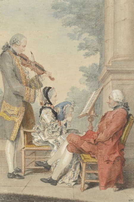 Louis de Carrogis - Monsieur And Madame Blizet With Monsieur Le Roy The Actor
