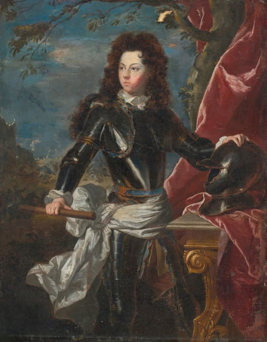 Workshop of Hyacinthe Rigaud - Portrait Of A Man In Armour