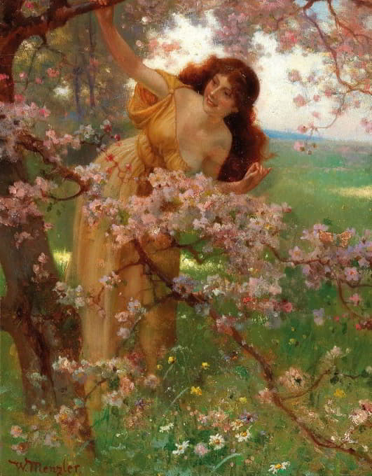 Wilhelm Menzler - The Blossoming Tree in the Garden