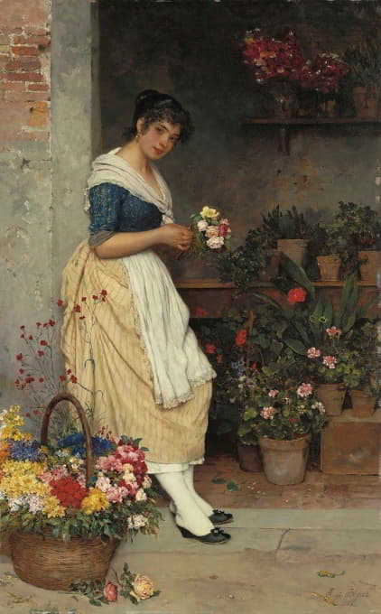 Eugen von Blaas - The Fairest Rose