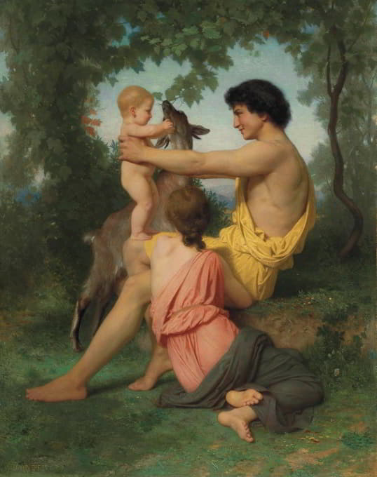 William-Adolphe Bouguereau - Idylle; famille antique