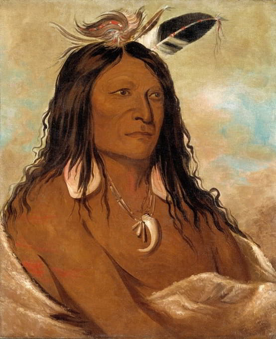 Eé-Shah-KóNee，弓和箭袋，部落第一酋长