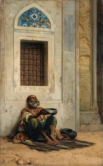 清真寺门口的乞丐