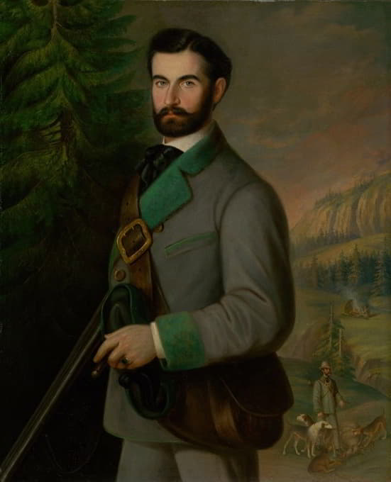 Peter Michal Bohúň - Portrait of Zoltán Zmeškal in his Hunting Clothes