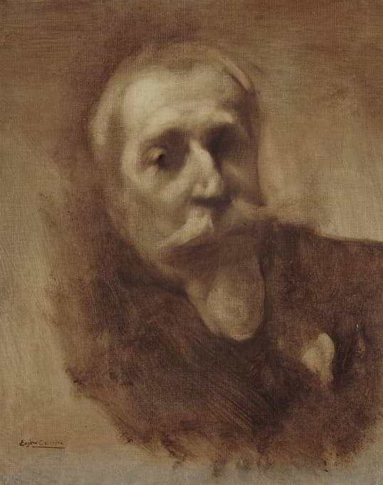 Eugène Carriere - Portrait d’Anatole France (1844-1924), écrivain.