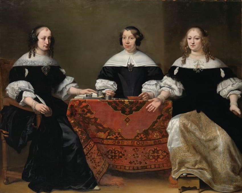 阿姆斯特丹勒波森豪斯三位女摄政王的画像