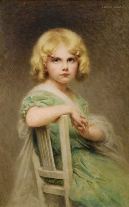 Edouard Cabane - Portrait of Eva, daughter of the painter