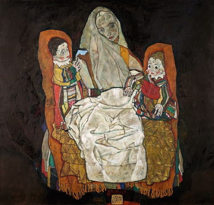 Egon Schiele - Mutter mit zwei Kindern III