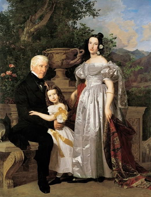 马蒂亚斯·科兹曼和他的第二任妻子玛丽亚·海伦娜给出了王室的建议。MikoliPatr和女儿Maria