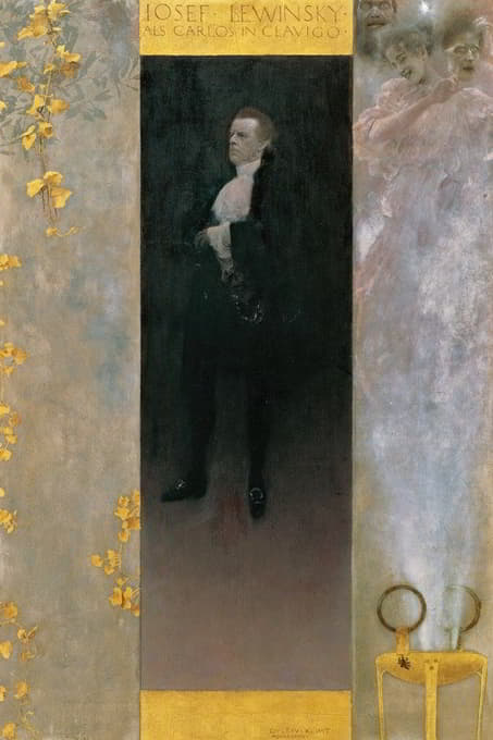 Gustav Klimt - Josef Lewinsky als Carlos in Clavigo