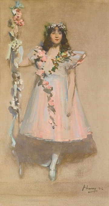 戴花环的女孩1896
