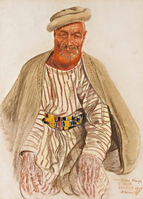 Alexander Evgenievich Yakovlev - Portrait of A Hunza Tribesman